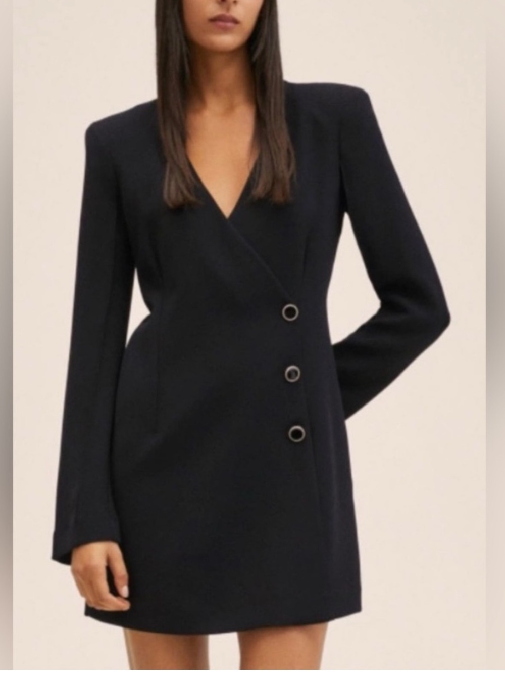 Jason Wu Long Sleeve Blazer Mini Dress in Black - Size XS